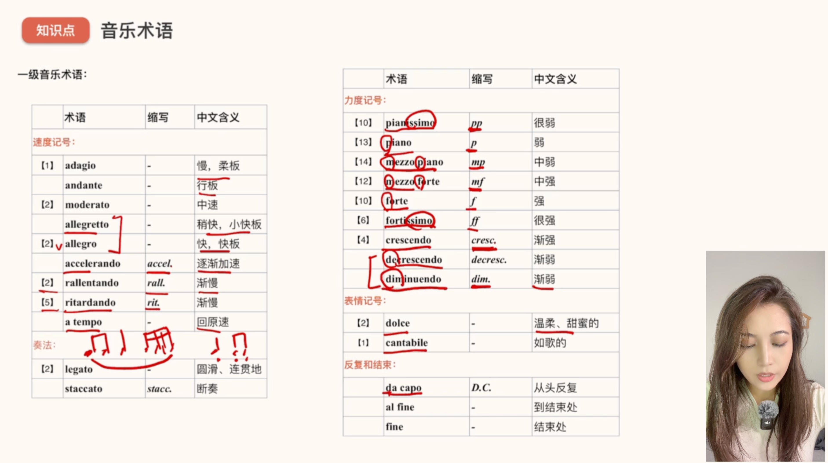 课程截图 3 · 音乐术语